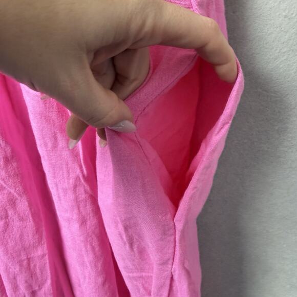 Ava & Viv Pink Linen Blend Ruffle Sleeves Dress Sundress Women’s Plus 1X - Picture 7 of 10